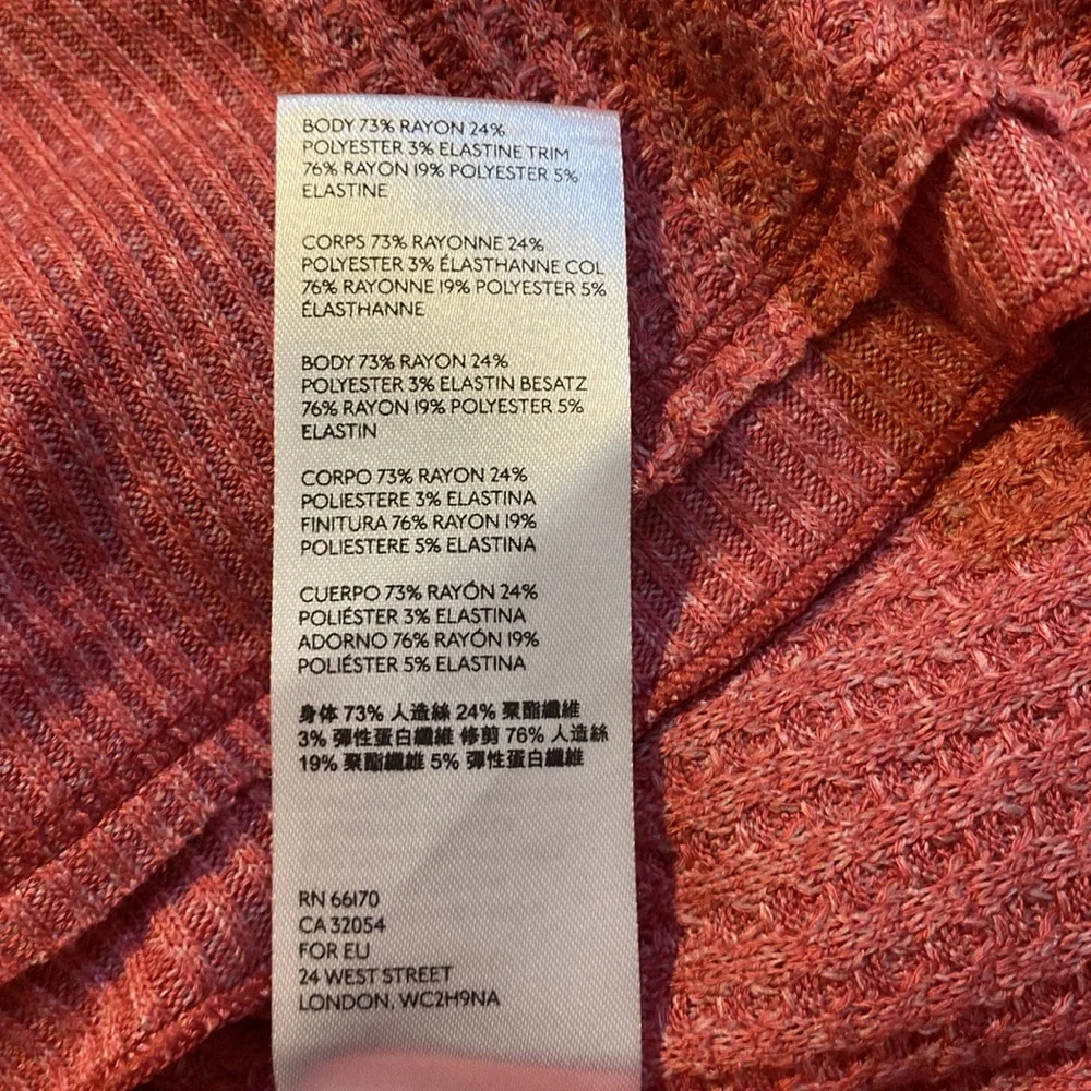 Free People Leo Oversized Henley Waffle Tunic